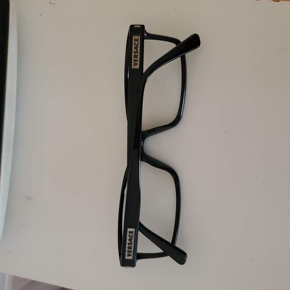 Versace Black Rectangular Eyeglasses - image 1